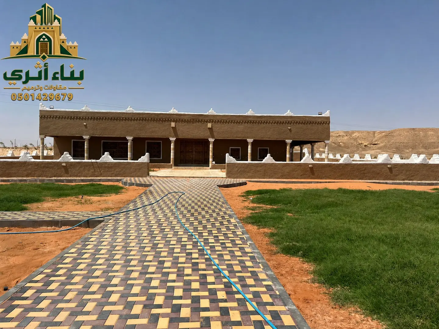 مجلس شيوخ بعمارة أصيلة في منطقة القصيم ضمن أعمال البناء والترميم التراثي