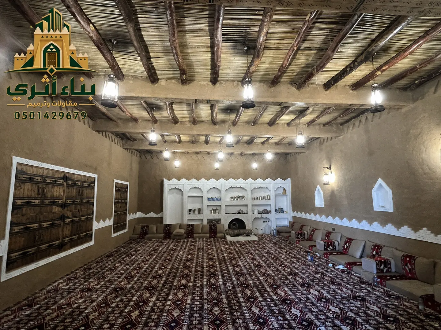 مجلس سعودي بطابع تراثي في المنطقة الشرقية ضمن أعمال البناء والترميم التراثي