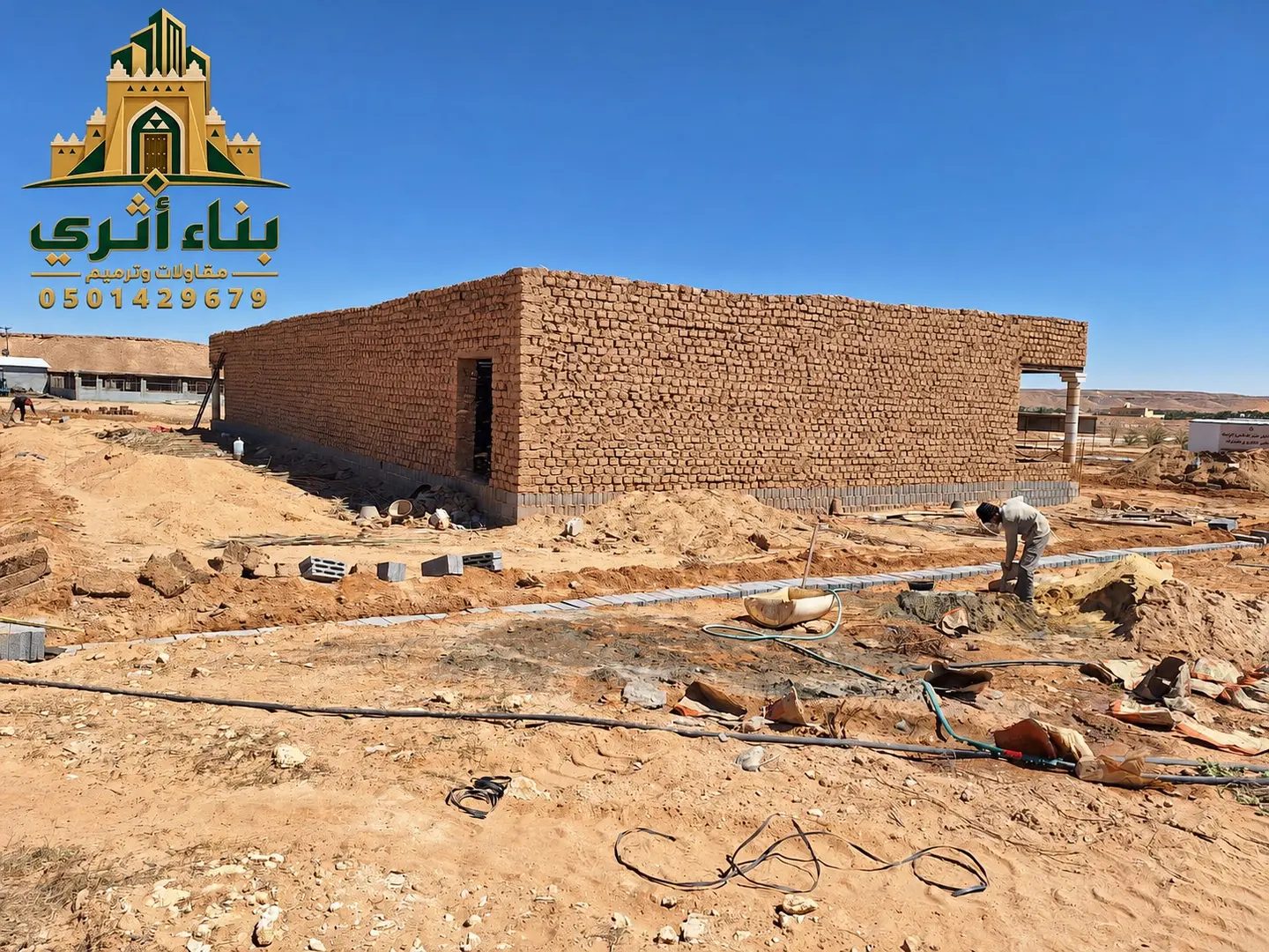 ترميم مبنى تاريخي في المنطقة الشرقية ضمن أعمال البناء والترميم التراثي