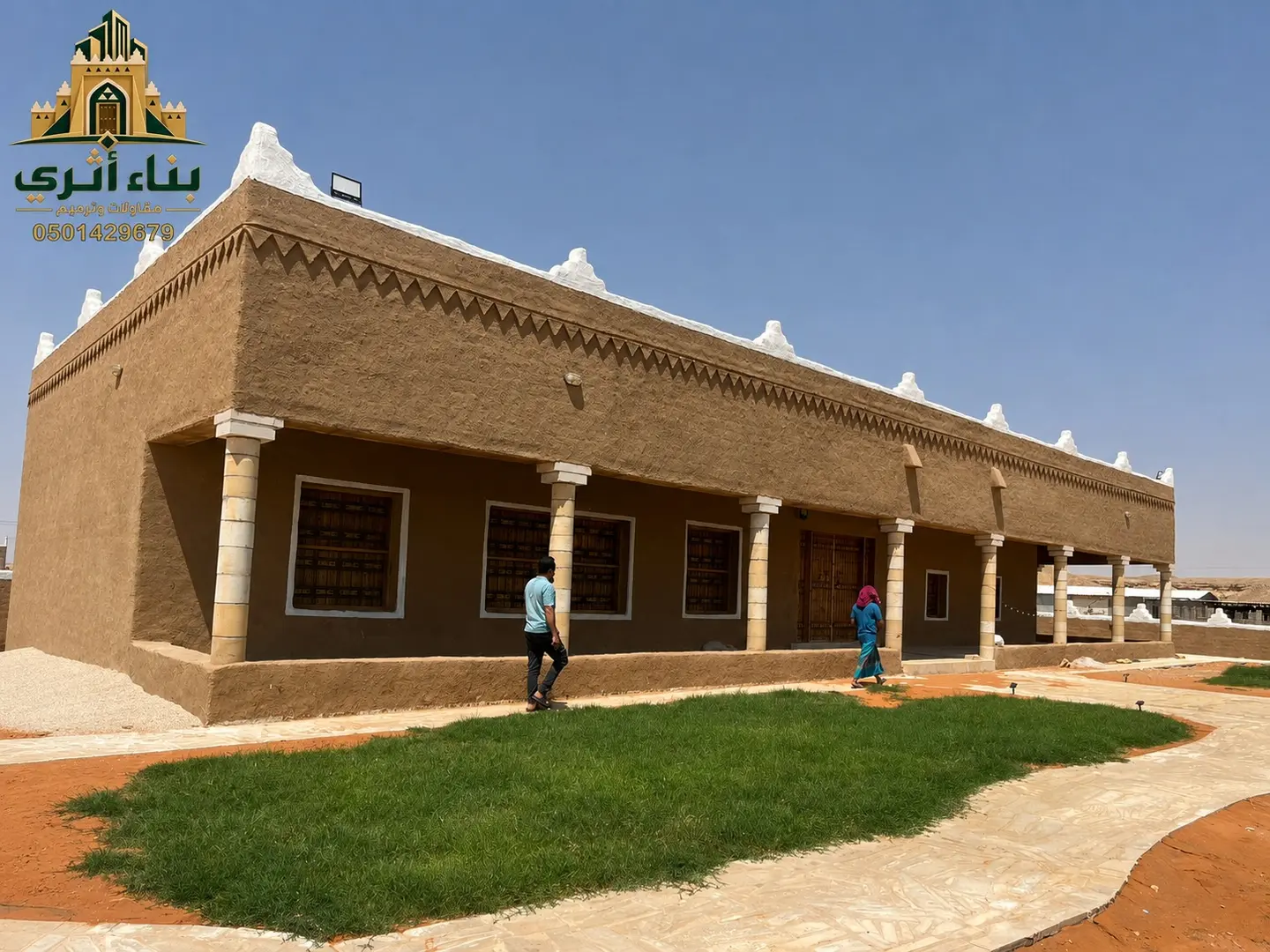 تأهيل واجهة مبنى قديم في المنطقة الشرقية ضمن أعمال البناء والترميم التراثي